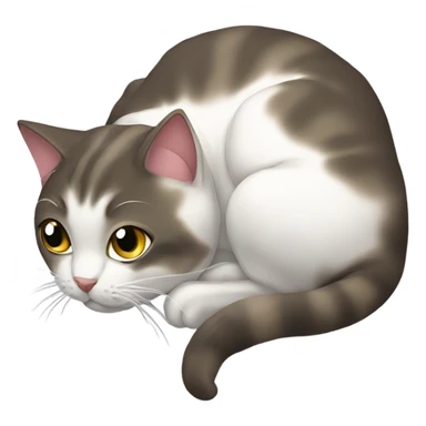 Cat puking sticker