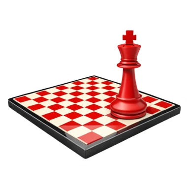 3d chessboard with red arrow sticker