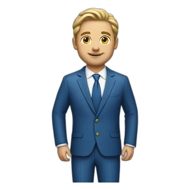 Real estate agent in blue suit sticker