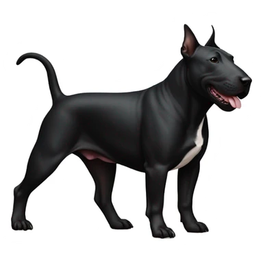 Black bull terrier and fires sticker