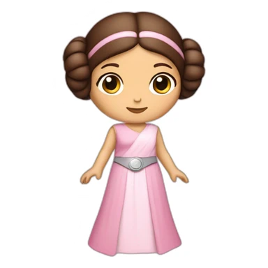 princess leia pink dress sticker