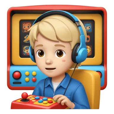 Retro Arcade Kid sticker