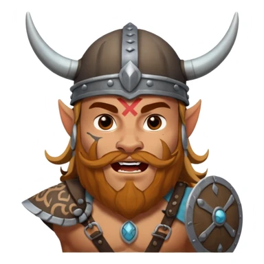 excited Māori Viking with some tatoos sticker