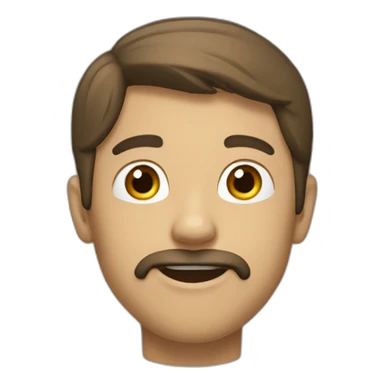 homme qui a la bouche grande ouverte sticker