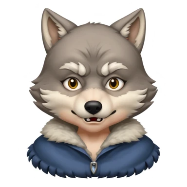 The big bad wolf is wearing Grandma's clothes, yet its face still looks like a wolf's. sticker