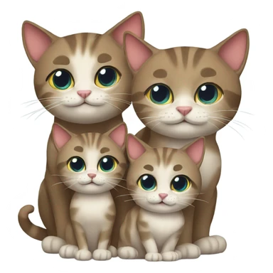 cat family sticker