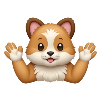 clapping animated paws sticker