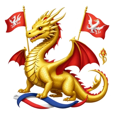 A draconic nation represent emoji sticker