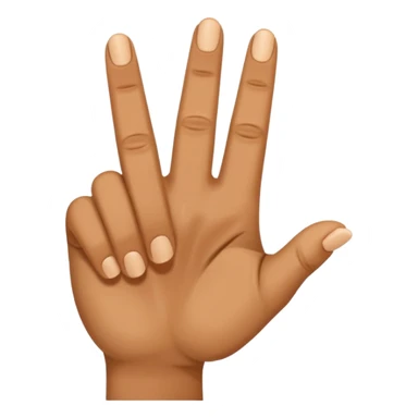 a closed hand with the index and middle finger pointing sticker