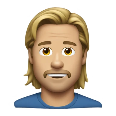 Brad pitt wearing blue sticker