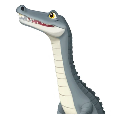 Grey Indian Gharial with very very long and straight mouth sticker