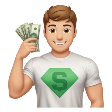 Mrbeast flexing his money sticker