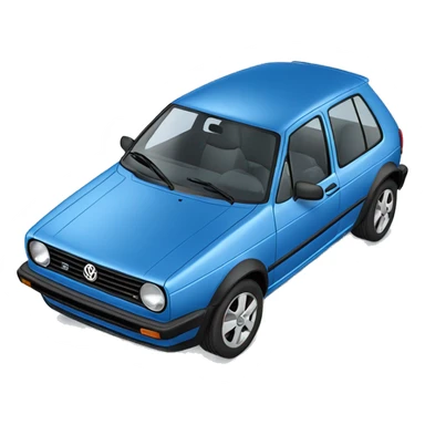 A blue Volkswagen golf 5 sticker