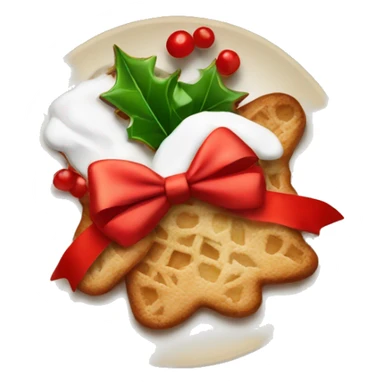 Christmas brunches with red bow sticker