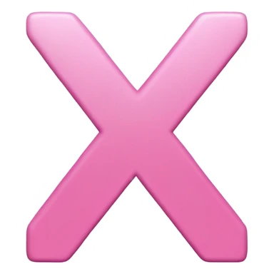 pink x icon sticker