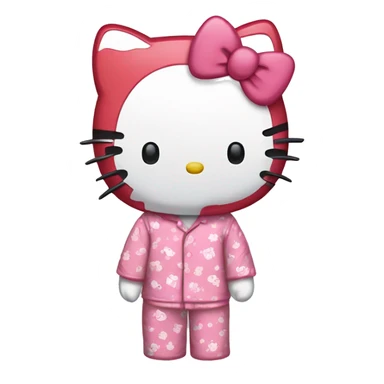 Hello Kitty en pyjama hello kitty  sticker