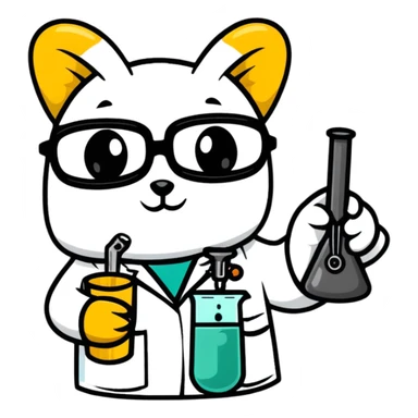 A really really cool scientist butterfly sticker