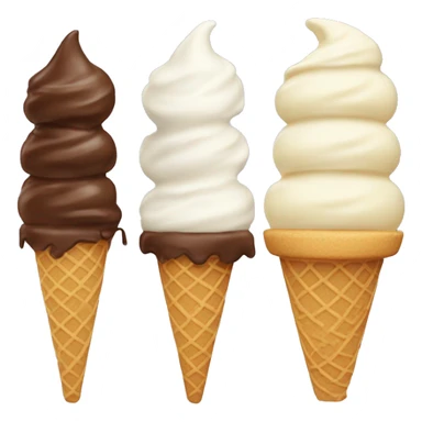 Chocolate and vanilla ice cream cone sticker