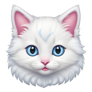 a cute blue eyed kitten sticker