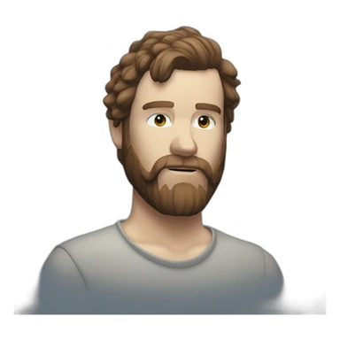 chet faker with pulled back hair sticker