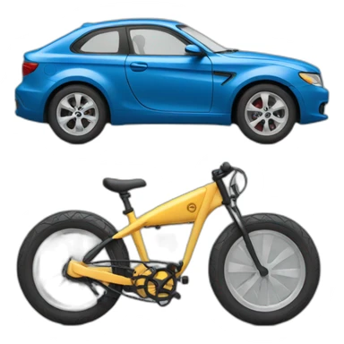 Car hitting bike sticker