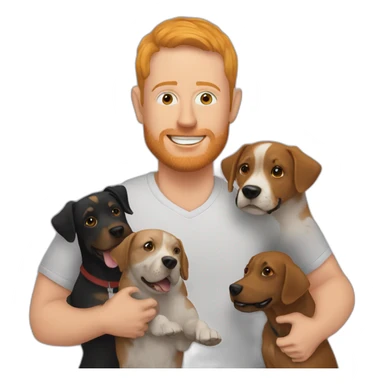 Jason Ellis with dogs sticker