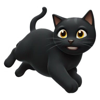 A black cat being blown away in a tornado  sticker