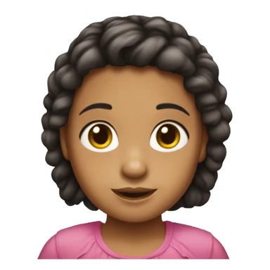 Una niña morena de pelo sticker