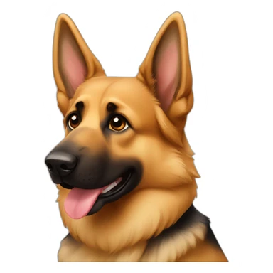 tan german shepherd dog sticker