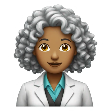 curly haired consultant woman sticker