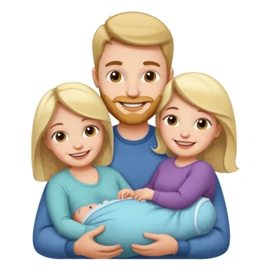 Husband wife and baby sticker