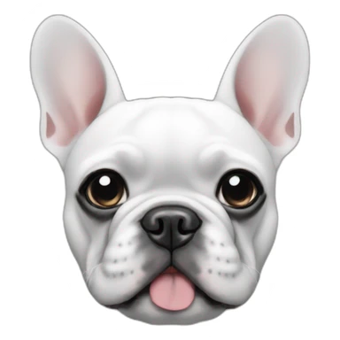 Black and white french bulldog sticker