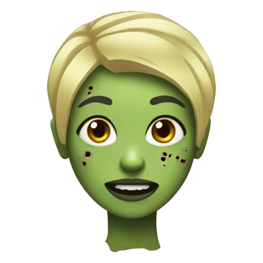 zombie girl with short hair blonde sticker