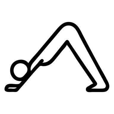 icon on the theme of yoga classes. image of a person in dog asana pose sticker