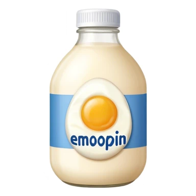 mayonnaise bottle with egg in label sticker