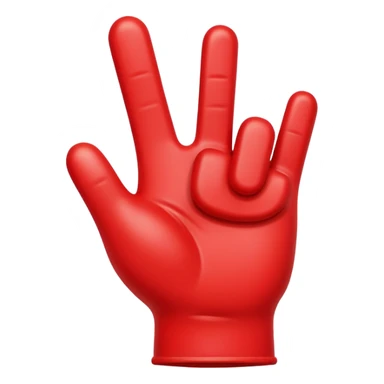 red foam hand #1 sticker