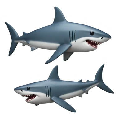 two sharks on top of ech other sticker