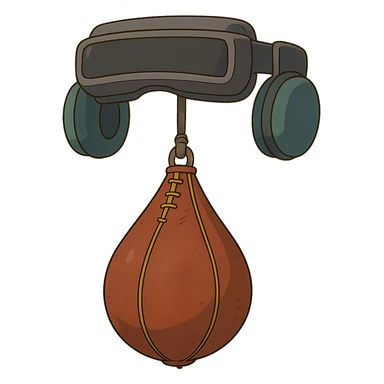 ghibli style speed bag with VR headbands and headrests sticker