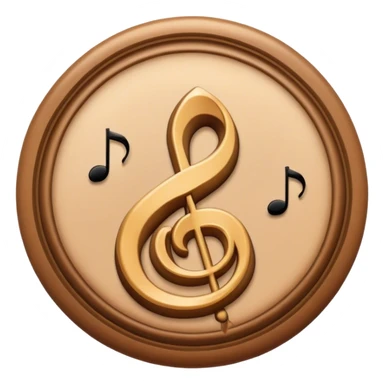 round animal seal with music note sticker