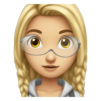 A girl studying but her eyes are going crazy sticker