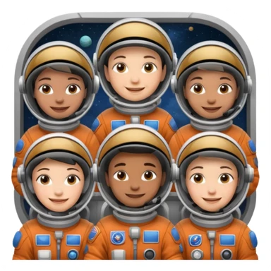 Space Station Crew, in space station sticker