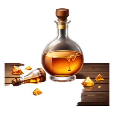 spilled bottle of brendy sticker