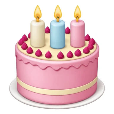 pastel de cumpleaños de 3 niveles con un moño rosa sticker