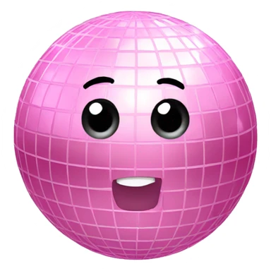 baby pink disco ball sticker