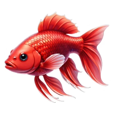 Red beta fish sticker