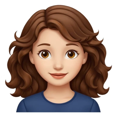 brown hair girl wavy sticker