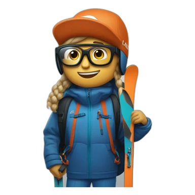 Un garçon blanc qui porte das lunettes de ski, il a les cheveux noirs, un survetement de lacoste et une casquette nike sticker