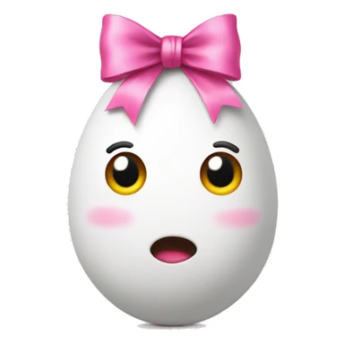 Egg with pink bow sticker