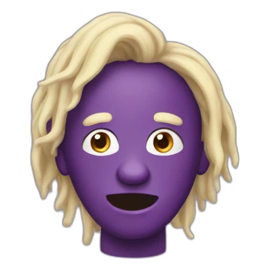 Blonde mange aubergine sticker