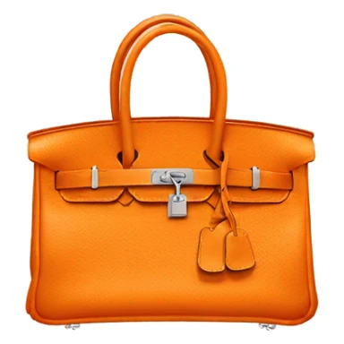 orange hermes birkin bag sticker